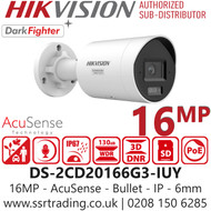 Hikvision 16MP Audio Acusense Bullet IP Camera - DS-2CD20166G3-IUY (6mm)