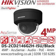 Hikvision 4MP AcuSense Audio Dome IP Camera - DS-2CD2146G2H-ISU/Black (4mm)