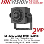 Hikvision 2MP Covert IP PoE Camera, High Quality Imaging with 2MP Resolution - DS-2CD2D25G1-D/NF (2.8mm)