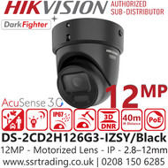 Hikvision 12MP Motorized Varifocal Network Camera - DS-2CD2H126G3-IZSY/Black (2.8-12mm)