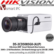 8MP Hikvision Smart Network Box Camera, 6 behavior analyses, 3 exception detections, face detection, and counting, Built-in microSD/SDHC/SDXC card slot, up to 256GB - DS-2CD5085G0-(A)(P) - 2nd