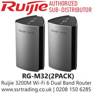 Ruijie 3200M Wi-Fi 6 Dual-band Gigabit Mesh Router - RG-M32(2PACK)