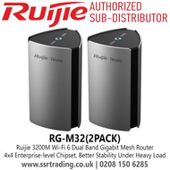 Ruijie RG-M32(2PACK) 3200M Wi-Fi 6 Dual-band Gigabit Mesh Router 