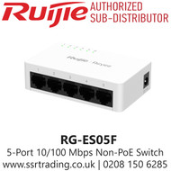 Ruijie 5 Port 10/100 Mbps Unmanaged Non-PoE Switch - RG-ES05F