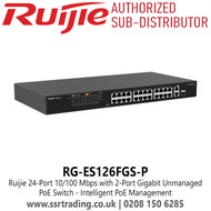 Ruijie RG-ES126FGS-P 24 Port 10/100 Mbps with 2-Port Gigabit Unmanaged PoE Switch 