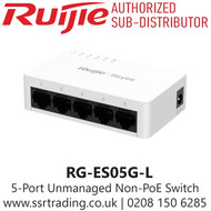 Ruijie 5 Port 10/100/1000 Mbps Non-PoE Switch - RG-ES05G-L