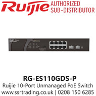 Ruijie 10-port 10/100/1000Mbps Unmanaged PoE Switch - RG-ES110GDS-P