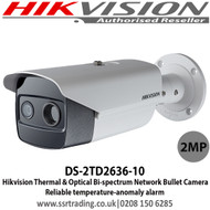 Hikvision - 2MP Thermal & Optical Bi-spectrum Network Bullet Camera - DS-2TD2636-10