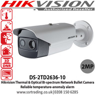 Hikvision Thermal & Optical Bi-spectrum Network Bullet Camera - DS-2TD2636-10