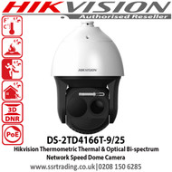 Hikvision Thermometric Thermal & Optical Bi-spectrum Network Speed Dome - DS-2TD4166T-9/25
