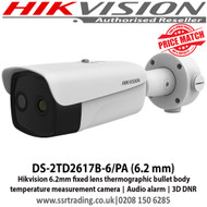 Hikvision DS-2TD2617B-6/PA  6.2mm fixed lens thermographic bullet body temperature measurement camera