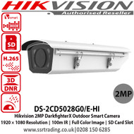 Hikvision 2MP DarkfighterX 2 MP Outdoor Smart Camera with 5 to 50 mm Lens, Up to 100 m IR range, Full-Color Image Output, 1 RS485, 2 Alarm Inputs/Outputs, 1 Audio Input/Output - DS-2CD5028G0/E-HI