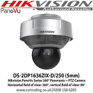 Hikvision - PanoVu Series 360° Panoramic + PTZ Camera - DS-2DP1636ZIX-D/250 (5mm)