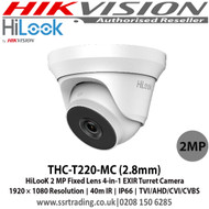 HiLook -  2MP  2.8mm 40m EXIR Turret Camera - THC-T220-MC