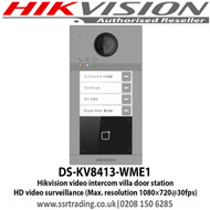 Hikvision video intercom villa door station,Night vision, low illumnination IP supplement mode: 3m (DS-KV8413-WME1)