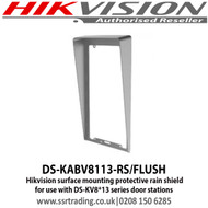 Hikvision surface mounting protective rain shield for use with DS-KV8*13 series door stations (DS-KABV8113-RS/FLUSH)