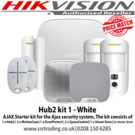 AJAX Starter kit for the Ajax security system The kit consists of the Hub2, 2 x MotionCam, DoorProtect,  2 x SpaceControl, StreetSiren & HomeSiren (Hub2 kit 1 - White)