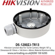 Hikvision DS-1280ZJ-TR13 Junction box for DS-2CE56***-IT3E & DS-2CE56H0T-IT3F cameras