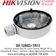 Hikvision Junction box for DS-2CE56***-IT3E & DS-2CE56H0T-IT3F cameras (DS-1280ZJ-TR13)