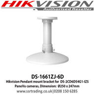 HIKVISION DS-1661ZJ-6D Pendant mount bracket for use with Hikvision DS-2CD6D54G1-IZS PanoVu cameras