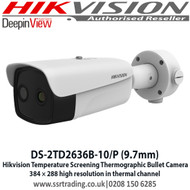 Hikvision body temperature measurement camera DS-2TD2636B-10/P 9.7mm fixed lens thermographic bullet 