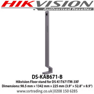 Hikvision DS-KAB671-B Floor stand for DS-K1T671TM-3XF, Dimensions: 98.5 mm × 1342 mm × 225 mm (3.9" × 52.8" × 8.9")