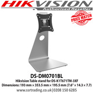 Hikvision Table stand for DS-K1T671TM-3XF, Dimensions: 193 mm × 353.5 mm × 195.5 mm (7.6" × 14.3 × 7.7),  Weight: 2.2 ± 0.5Kg (4.85 ± 1.1lb) (DS-DM0701BL)