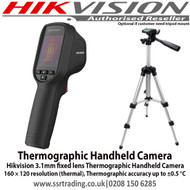 Hikvision Thermographic Handheld Camera DS-2TP31B-3AUF 3.1mm fixed lens  Eco Solution kit tripod mount (DS-2907ZJ) Optional 