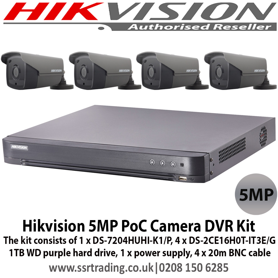 Hikvision 5mp Poc 4 Cctv Grey Camera 4channel Huhi Dvr Kit All Accessories With 1tb Wd Purple Hard Drive Ds 74huhi K1 P Ds 2ce16h0t It3e Grey 3 6mm Hikvision 5mp Poc 4 Cctv Grey Camera 4channel Huhi Dvr Kit All Accessories With 1tb Wd Purple Hard Drive Ds 74huhi K1 P Ds 2ce16h0t It3e Grey 3 6mm