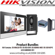 Hikvision video indoor system Kit1 Contains:  DS-KH6320-TE1/ DS-KD-ACW1/ DS-KD8003-IME1/ DS-3E0105P-E & DS-KABD8003-RS1 