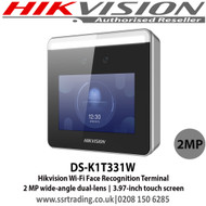 Hikvision DS-K1T331W Wi-Fi Face Recognition Terminal  2MP wide-angle dual-lens,  3.97-inch touch screen, Face anti-spoofing, Face recognition distance: 0.3 m to 1.5 m