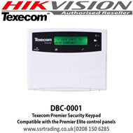 Texecom DBC-0001 Premier Security Keypad, Compatible with the Premier Elite control panels, Incorporate 2 DP or EOL zones