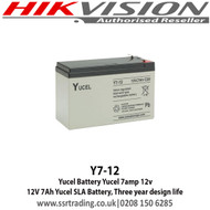 Yucel Battery Yucel 7amp 12v 12V 7Ah Yucel SLA Battery, Three year design life - Y7-12