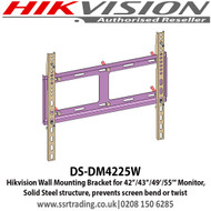 Hikvision Wall Mounting Bracket for 42’’/43’’/49’/55’’’ Monitor, Solid Steel structure, prevents screen bend or twist - DS-DM4225W  