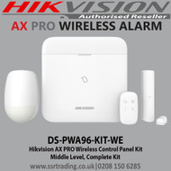 Hikvision DS-PWA96-KIT-WE AX PRO Series Wireless Control Panel Kit, Middle Level, Complete Kit  