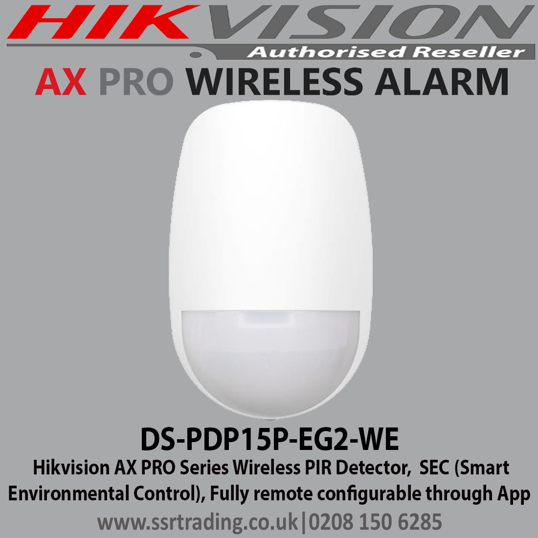 Hikvision DSPDP15PEG2WE AX PRO Series Wireless PIR Detector, SEC