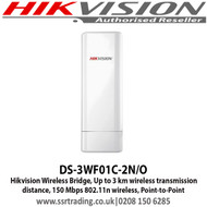 Hikvision DS-3WF01C-2N/O Wireless Bridge, Up to 3 km wireless transmission  distance, 150 Mbps 802.11n wireless, Point-to-Point