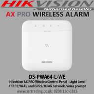 Hikvision DS-PWA64-L-WE  AX PRO Wireless Control Panel - Light Level  TCP/IP, Wi-Fi, and GPRS/3G/4G network, Voice prompt