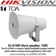 Horn speaker 10W High-impedance, Stainless steel brackets & hardware, Shock resistant aluminium oval horn, IP65 rated - TOA - SC-610M 