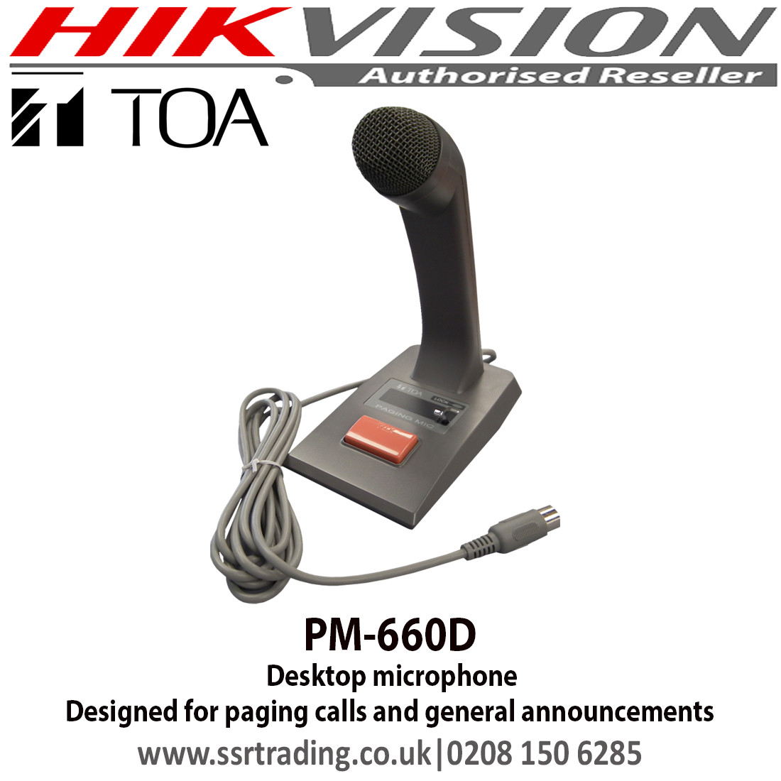 TOA PM-660D Desktop microphone Designed for paging calls and