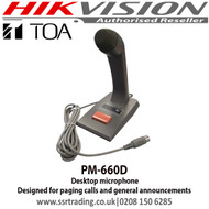 TOA PM-660D Desktop microphone  Designed for paging calls and general announcements 