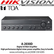 Digital 30 Watt Amplifier A-2030D High Performance Digital Mixer Power Amplifier suited for broadcasting paging and/or background music in schools, retail shops