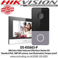 Hikvision Video Intercom Villa Door Station Kit Standard PoE, 2MP HD camera, Low illumination,Tamper-proof - DS-KIS603-P  