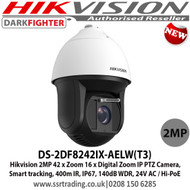Hikvision  DS-2DF8242IX-AELW(T3) 2MP Darkfighter Network PTZ Camera, 42 x Optical Zoom, 16 x Digital Zoom, 6 - 252mm, 400m IR Distance, Smart Tracking, IP67 Weatherproof, 24V AC / Hi-PoE