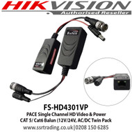 PACE- Single Ch HD Video & Power CAT 5/6 Balun Twin Pack (FS-HD4301VP)