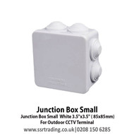 Junction Box - Small White 3.5"x3.5" ( 85x85mm) For Outdoor CCTV Terminal