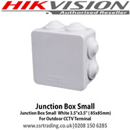 Junction Box Small White 3.5"x3.5" ( 85x85mm) For Outdoor CCTV Terminal