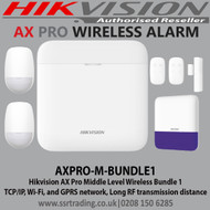 Hikvision AX Pro Middle Level Wireless Bundle 1, TCP/IP, Wi-Fi, and GPRS network, - AXPRO-M-BUNDLE1