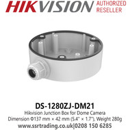 Hikvision DS-1280ZJ-DM21 Junction box  for IP Turret Colorvu Cameras and G1/2 Series Cameras