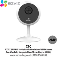 Wi Fi Camera EZVIZ 2MP HD Resolution Indoor Wi-Fi Camera, 1080p Full HD, 130º Wide-Angle Lens, Two-Way talk, Infrared Night Vision (up to 12 meters) - C1C